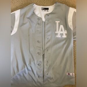 dodgers grey mlb jersey medium